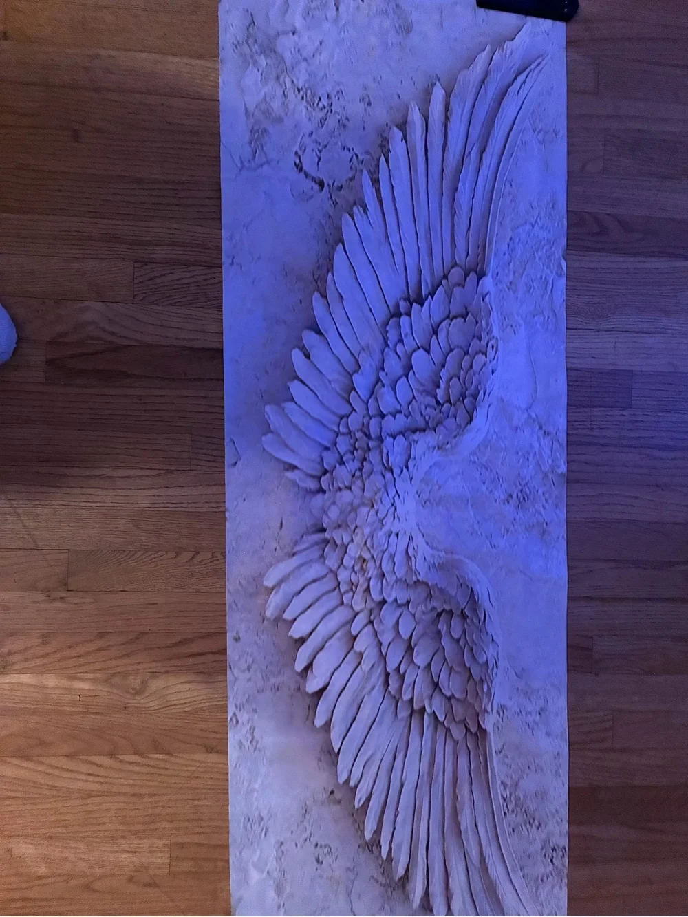 Angel Wing Wall Art Panel in Blush Pink - Unbranded